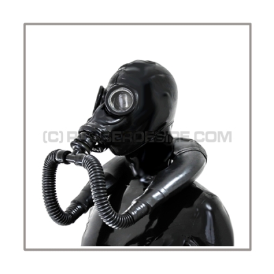 M41-GP5 gasmask-system SMELLBAG-LB-M with neckrespirator-rubbersmell-bag-set